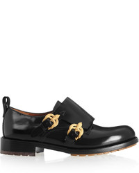 Slippers en cuir noirs Valentino