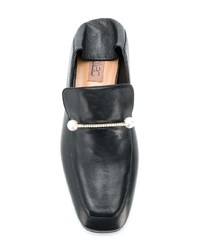 Slippers en cuir noirs Coliac