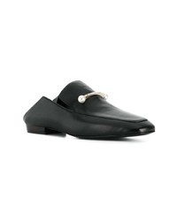 Slippers en cuir noirs Coliac