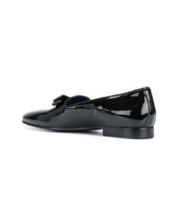 Slippers en cuir noirs Leqarant