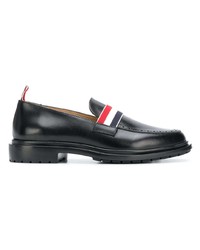 Slippers en cuir noirs Thom Browne