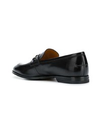 Slippers en cuir noirs Bally