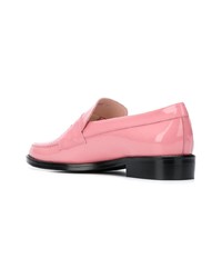 Slippers en cuir roses Leandra Medine