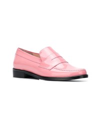 Slippers en cuir roses Leandra Medine