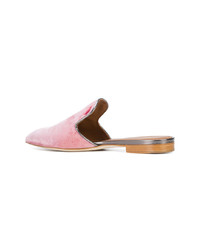 Slippers en cuir roses Malone Souliers