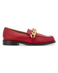 Slippers en cuir rouges Givenchy