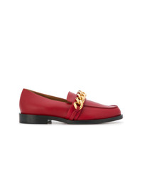 Slippers en cuir rouges Givenchy