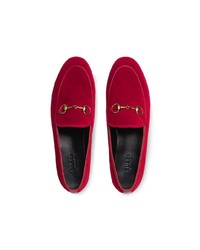 Slippers en cuir rouges Gucci
