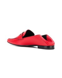 Slippers en cuir rouges Tomas Maier