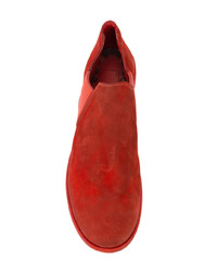 Slippers en cuir rouges Guidi