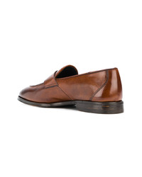 Slippers en cuir tabac Henderson Baracco