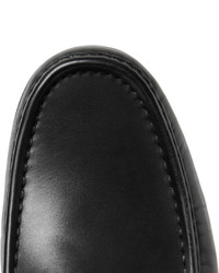 Slippers en cuir tabac Gucci