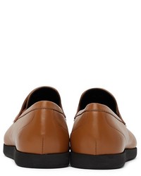 Slippers en cuir tabac Givenchy