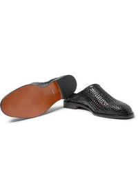 Slippers en cuir tressés noirs Hender Scheme