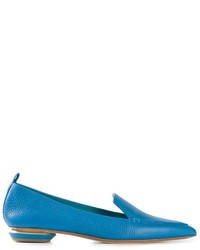 Slippers en cuir turquoise Nicholas Kirkwood