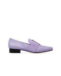 Slippers en cuir violet clair