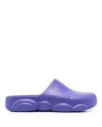Slippers en cuir violet clair