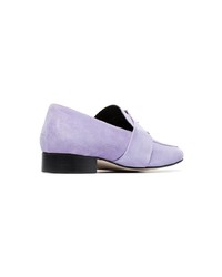 Slippers en cuir violet clair Dorateymur