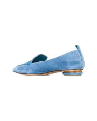 Slippers en daim bleu clair Nicholas Kirkwood