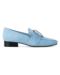 Slippers en daim bleu clair Dorateymur