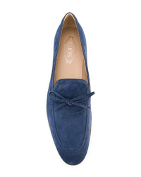 Slippers en daim bleu marine Tod's