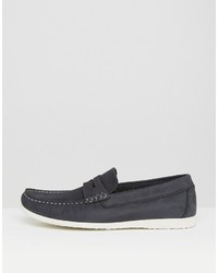 Slippers en daim bleu marine Dune