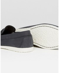 Slippers en daim bleu marine Dune