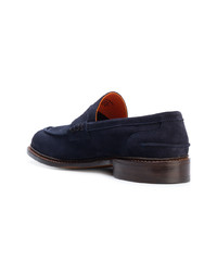 Slippers en daim bleu marine Trickers