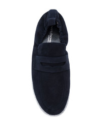 Slippers en daim bleu marine Kennel + Schmenger