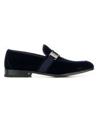 Slippers en daim bleu marine Salvatore Ferragamo