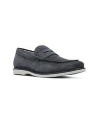 Slippers en daim bleu marine Hogan