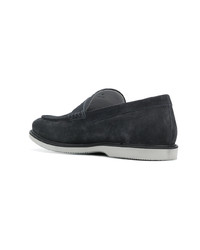 Slippers en daim bleu marine Hogan