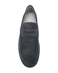 Slippers en daim bleu marine Hogan