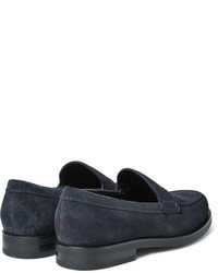 Slippers en daim bleu marine Tod's