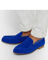 Slippers en daim bleus J.M. Weston