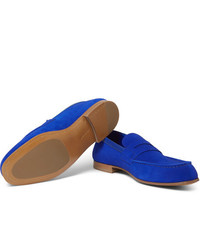 Slippers en daim bleus J.M. Weston