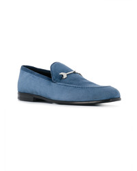 Slippers en daim bleus Jimmy Choo