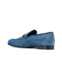 Slippers en daim bleus Jimmy Choo