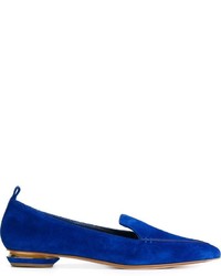 Slippers en daim bleus Nicholas Kirkwood