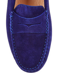 Slippers en daim bleus Tod's