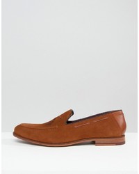 Slippers en daim brodés marron Ted Baker