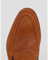 Slippers en daim brodés marron Ted Baker