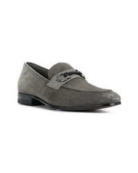 Slippers en daim gris Salvatore Ferragamo