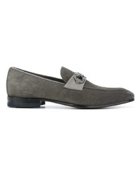 Slippers en daim gris Salvatore Ferragamo