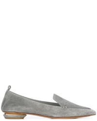 Slippers en daim gris Nicholas Kirkwood