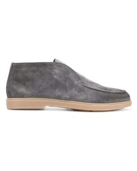 Slippers en daim gris Santoni