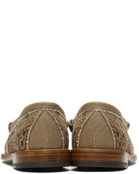 Slippers en daim imprimés marron clair Rhude