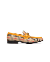 Slippers en daim marron clair Burberry