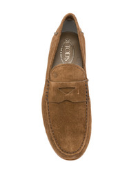 Slippers en daim marron clair Tod's