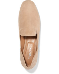 Slippers en daim marron clair Michael Kors